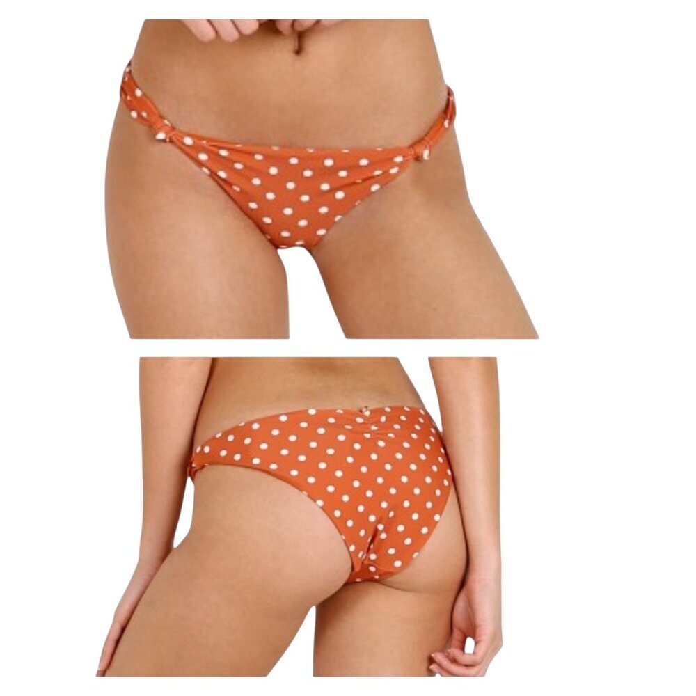 For Love And Lemons Tropicana Knot Polka Dot Bikini Bottom Medium Nwt